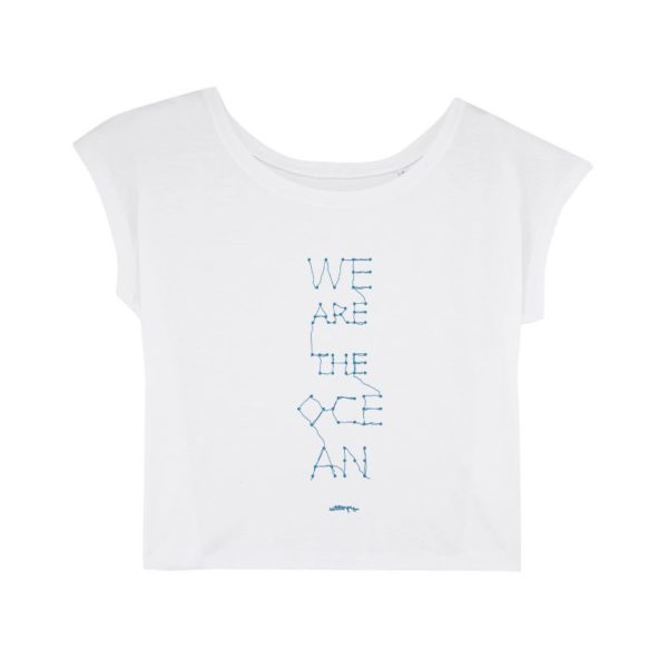 Camiseta Blanca Oversize Mujer Oceanos Solidaria
